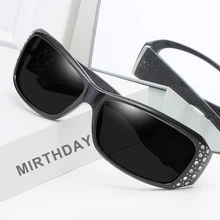 Блестящие стразы, солнцезащитные очки для женщин, поляризационные, модные, солнцезащитные очки для девушек, градиентные, коричневые очки, gafas de sol mujer, UV400