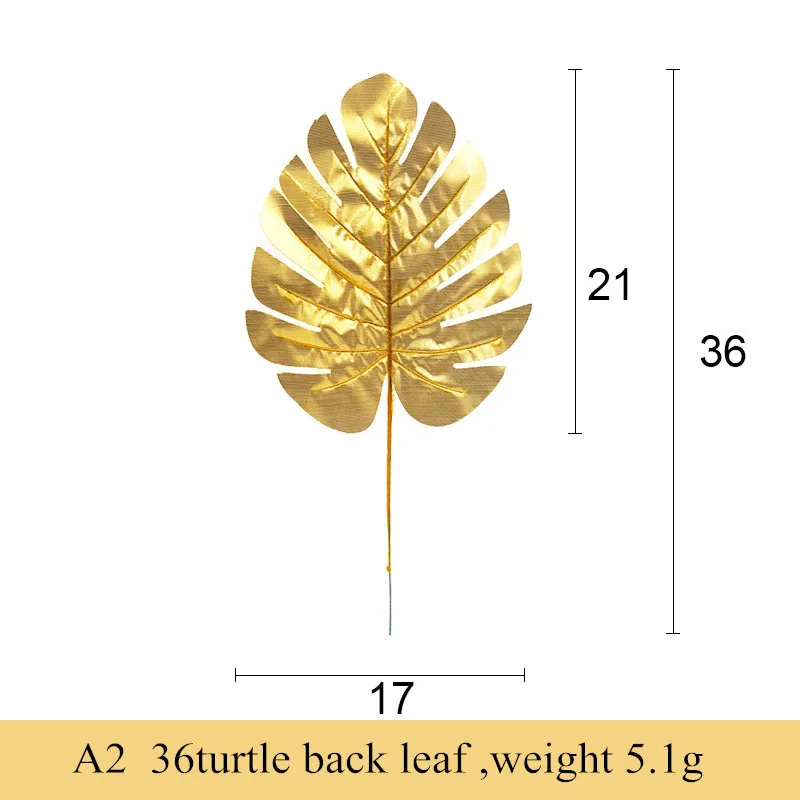 Золотые искусственные монстеры, пальмы, кленовые листья, украшение для дома и сада, свадебные фотографии, аксессуары для цветочной композиции