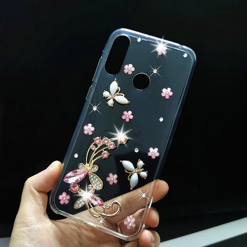 Для xiaomi mi note 10 Pro A3 9 lite A2 Блестящий силиконовый чехол с павлином и стразами для Xiaomi