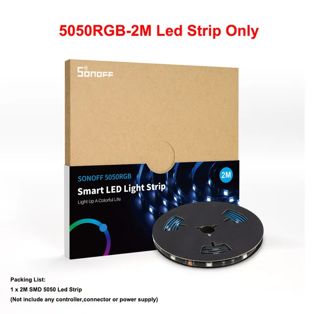 SONOFF L1 Wifi умный светодиодный светильник с регулируемой яркостью водонепроницаемая гибкая светодиодная лента rgb светильник s контроллер работает с Alexa Google Home - Комплект: 2M Led Strip Only