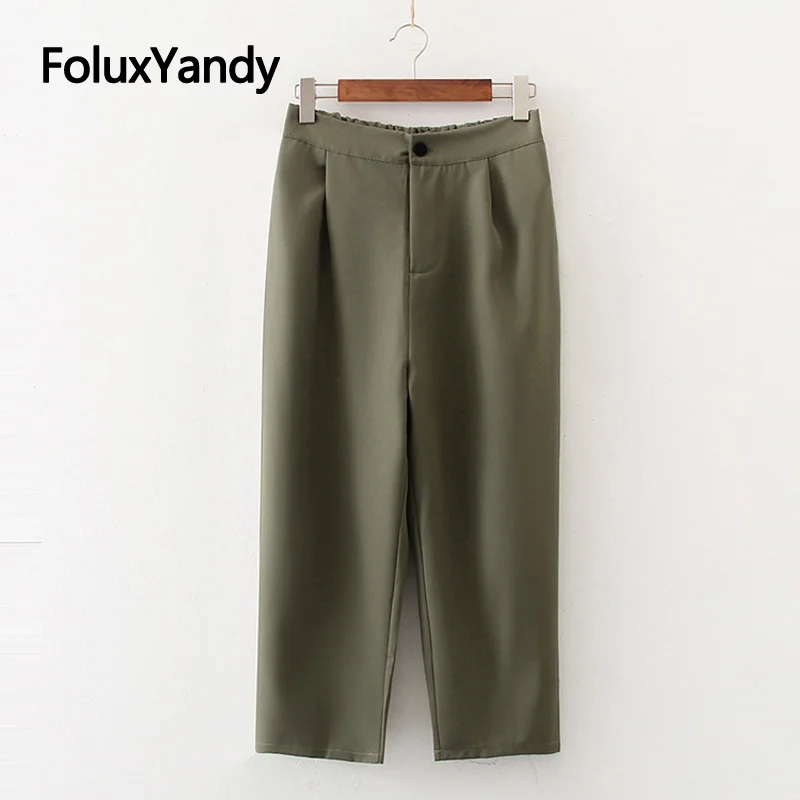 

Army Green Women's Harem Pants Black Trousers Plus Size Casual Loose Pants KKFY4947