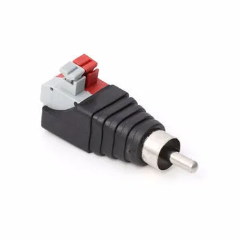 

Speaker Wire A/V Cable to Audio Male RCA Connector Adapter Jack Press Terminal