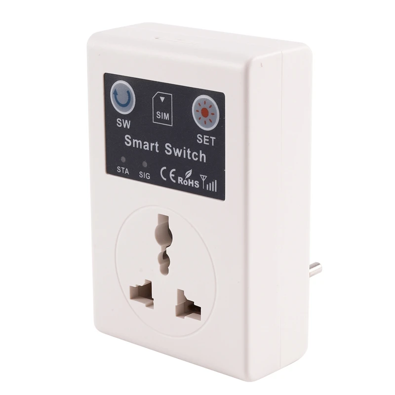 Professional 220V Phone RC Remote Wireless Control Smart Switch GSM Socket Power Plug for Home Household Appliance EU Plug
