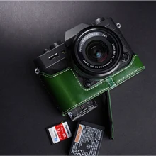 فوجي فيلم XT30 X T20 X T30 XT20 XT10 كاميرا اليدوية جلد طبيعي كاميرا حالة الفيديو نصف غطاء حقيبة