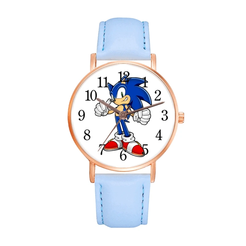 Reloj sónico para niños, cronógrafos digitales de cuarzo y cuero, con dibujos animados de Amy Rose, 2020