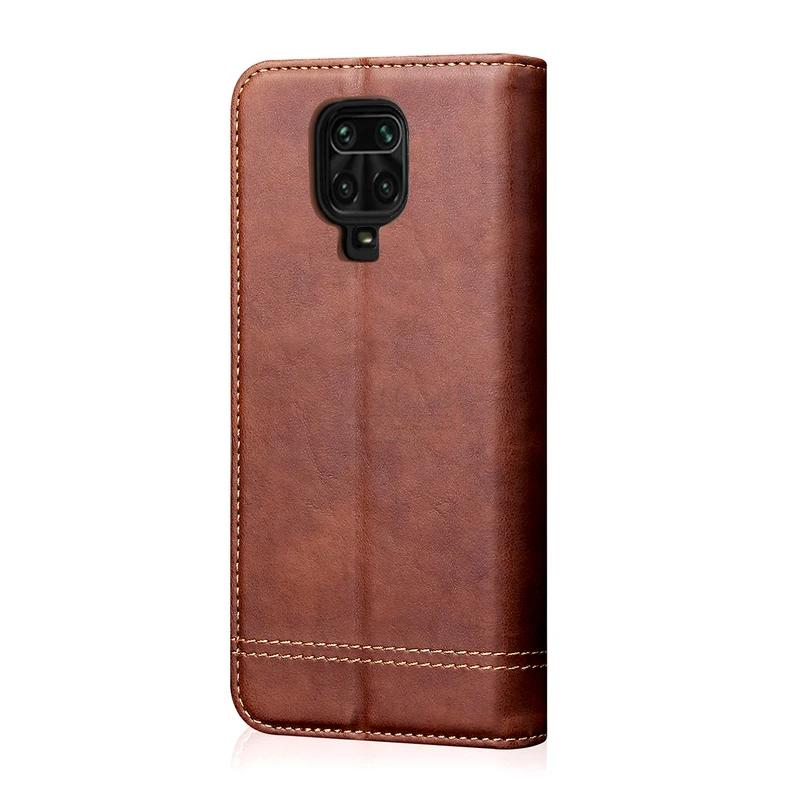 Роскошный кожаный флип чехол в стиле ретро для XiaoMi RedMI Note 9 Pro кошелек с подставкой