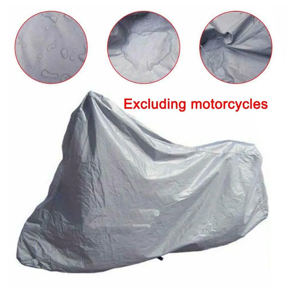 Silver Gray New Motorcycle Protective Cover Waterproof Bike Scooter Outdoor Rain&Dust UV Proof Sun Protection Case For Motorbike