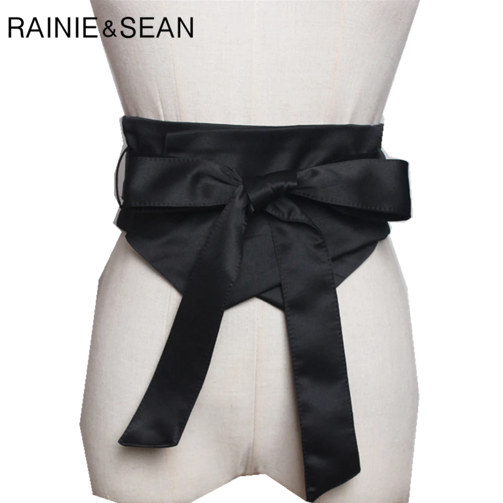 Bowknot Sash Belt Vintage Solid Color Pu Girdle Dress Belts Boho