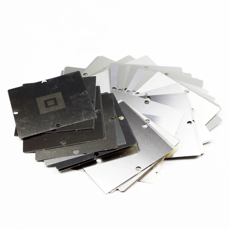 10pcs 27 개/대 90*90mm BGA 범용 스텐실 노트북 재 작업 IC 칩 Reballing 키트 사용