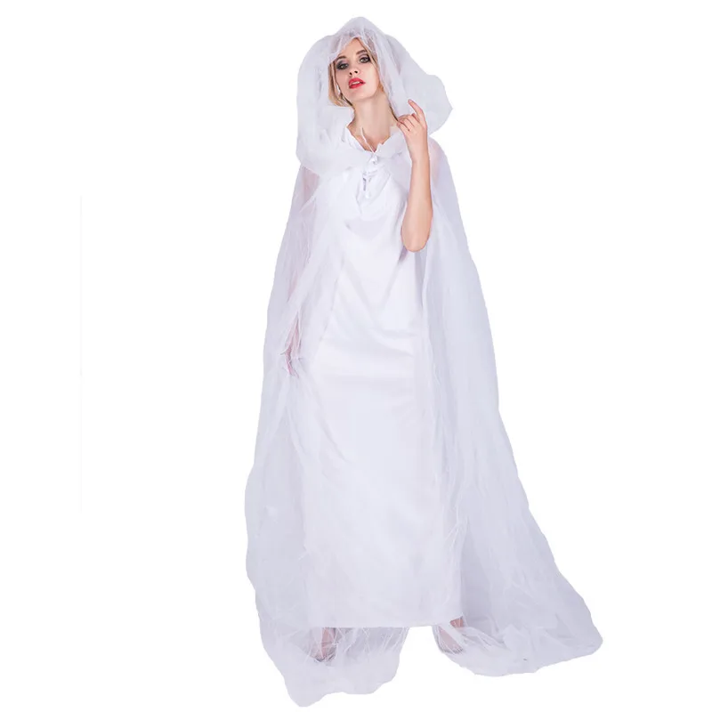 Хэллоуин белый призрак невесты костюм женщина фантазия вечерние сценические маскарадные костюмы вампир, призрак, Невеста костюм