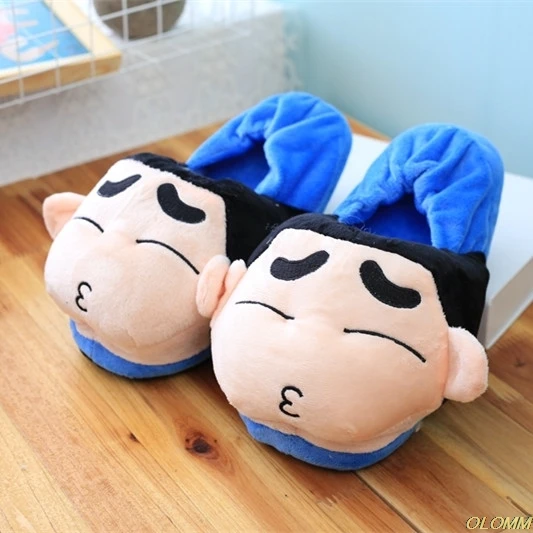 Горячая Распродажа, женская зимняя плюшевая обувь Crayon Shin-chan домашняя обувь унисекс, аниме тапочки, милый подарок