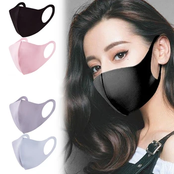 

Spring Summer Creative Ice Silk Cotton Earloop Mask Washable Men Women Breathable Thick Sunscreen Dust-proof Fashion Masks