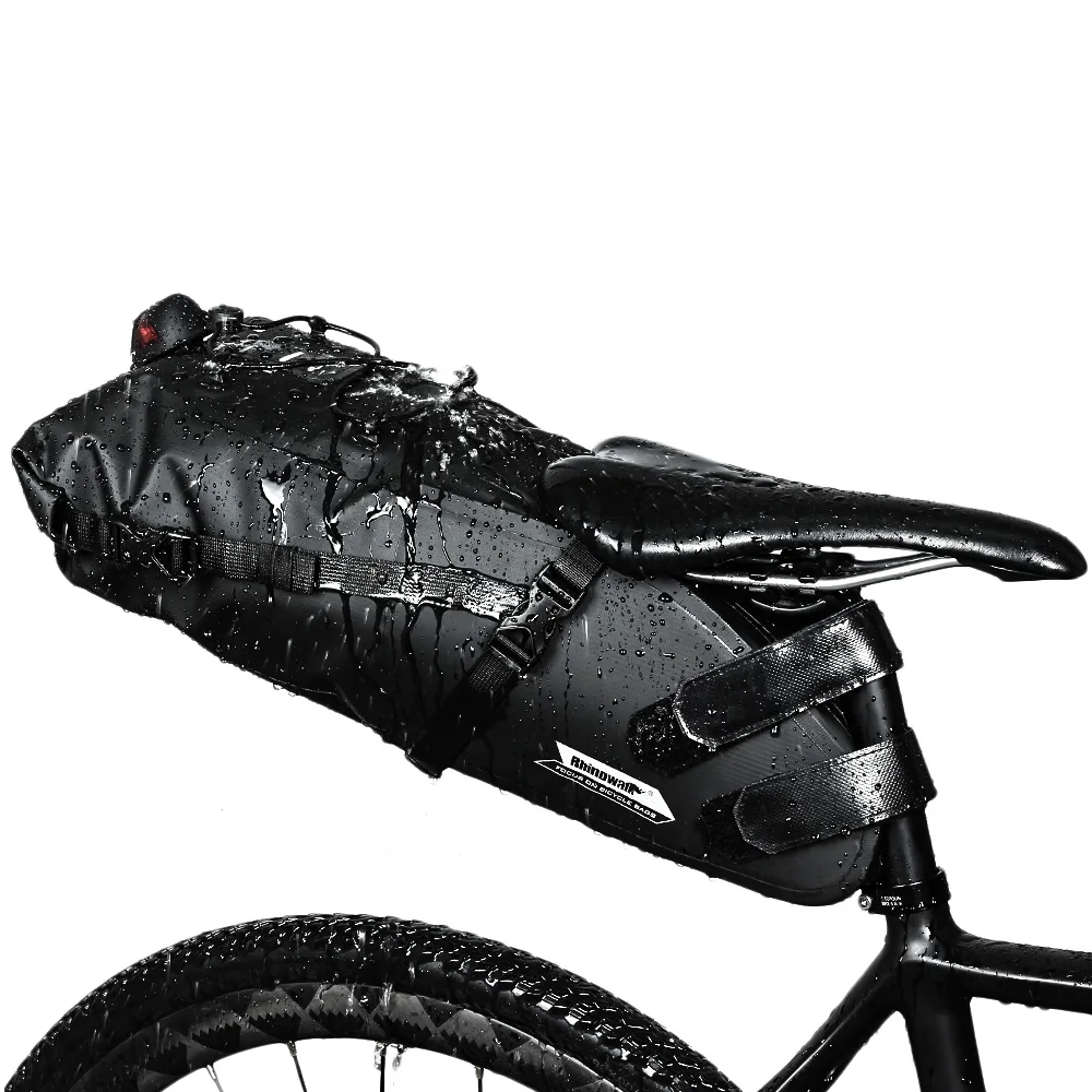 10L Bike Luggage Bag Bicycle Saddle Tail Seat Pouch Waterproof Storage Bags Cycling Rear Pack Pannier Accessories | Спорт и