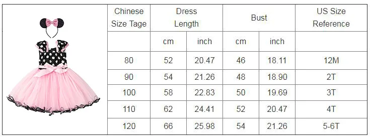 Розовое и красное платье с Минни для маленьких девочек, Повседневное платье в горошек, Filles платье-пачка для дня рождения для малышей маскарадный костюм с Микки Маусом, платье