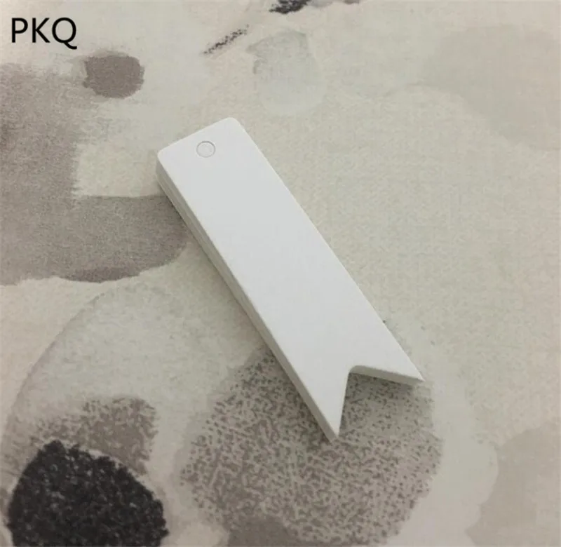 100 шт. 2x7 см этикетки из крафт-бумаги, сделай сам, для пошива швейных изделий закладки ручной работы материал для бижутерии Ретро выпечки этикетки для одежды - Цвет: 2x7cm  white