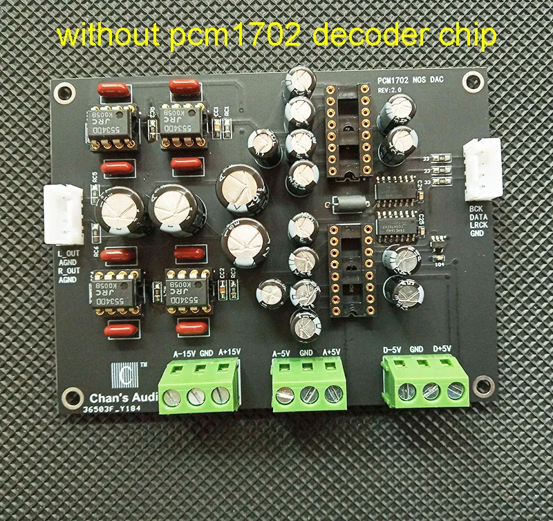 PCM1702 NOS DAC Decoder Board Supports USB Interface Bluetooth IIS Module Supports 16-bit to 24-bit format Input H005
