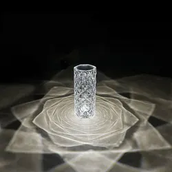 Veilleuse d'ambiance Rose en cristal, Rechargeable par Usb, tactile, tricolore, réglable, pour chambre à coucher, jouets spéciaux, cadeau pour enfants, nouvelle collection 