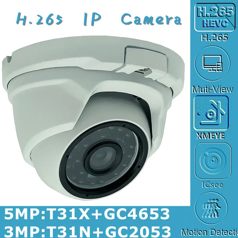 940nm Невидимый светильник 3/5MP IP потолочные металлические купола Камера T31N + GC2053