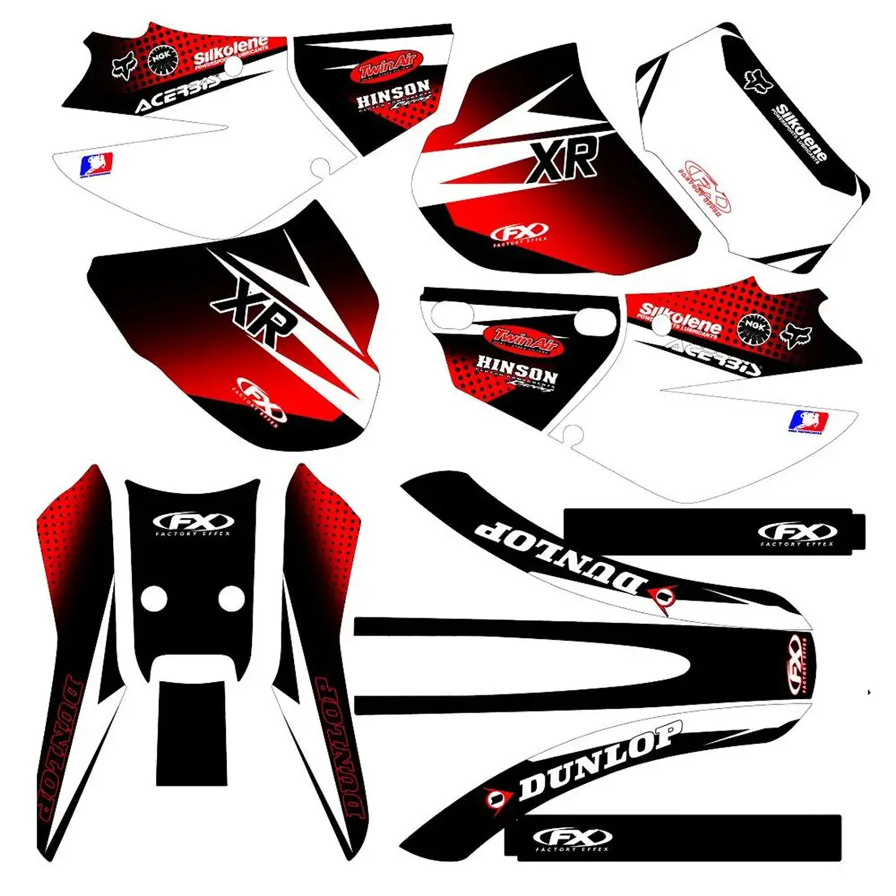 

For Honda XR250 1995-2002 Full Graphics Decals Stickers Custom Number Name 3M Bright Stickers Waterproof