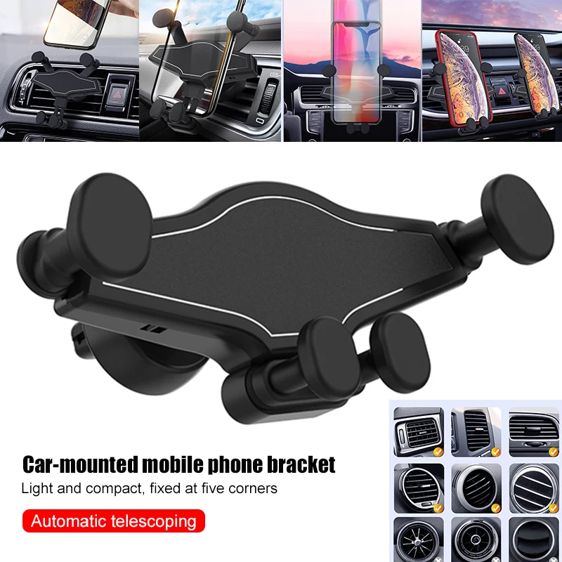 Автомобильный держатель для телефона Air Vent Clip Gravity Мягкий силиконовый для смарт-телефона Brace JLRL88