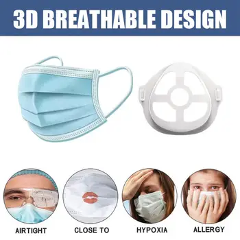 

5pc Mask Holder Mouth Nose Support Face Cover Artifact Bracket Stand Inner Ease Breathing Space Mouth Cover Holder Reusable
