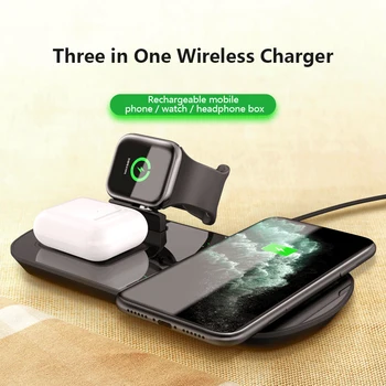 

WA06 3IN1 Wireless Charger for Airpods Pro Mobile Phone Watch Wireless Fast Charge Three-in-one Wireless Charger Station