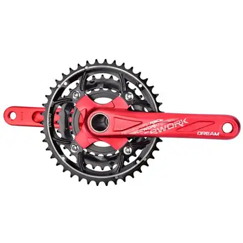 

HiMISS Bicycle Chainring 27 or 30 Speed Mountain Bike Integrated Hollow 10 Speed Crankset Shaft Chainring