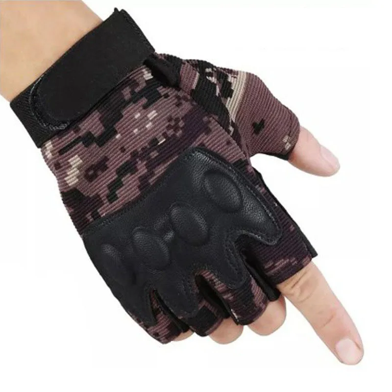 Перчатки на полпальца для мужчин, тактические камуфляжные уличные солдатские спецназа, для фитнеса, противоскользящие велосипедные перчатки для военных фанатов