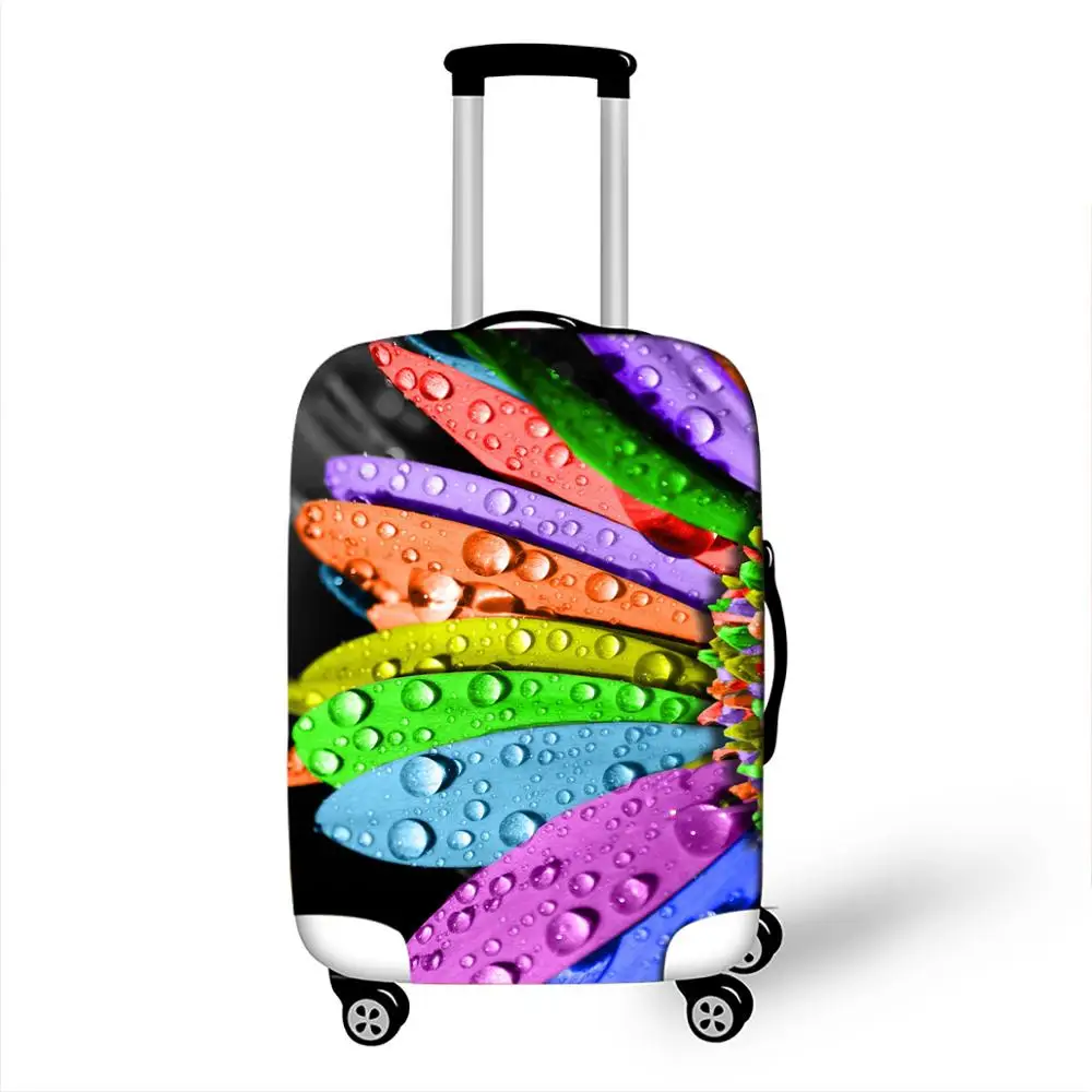 Flower Luggage Protective Covers for 18"-32" Cases Elastic Pink Suitcase Cover Rose Travel Accessories Bag Cover housse valise - Цвет: as pictures