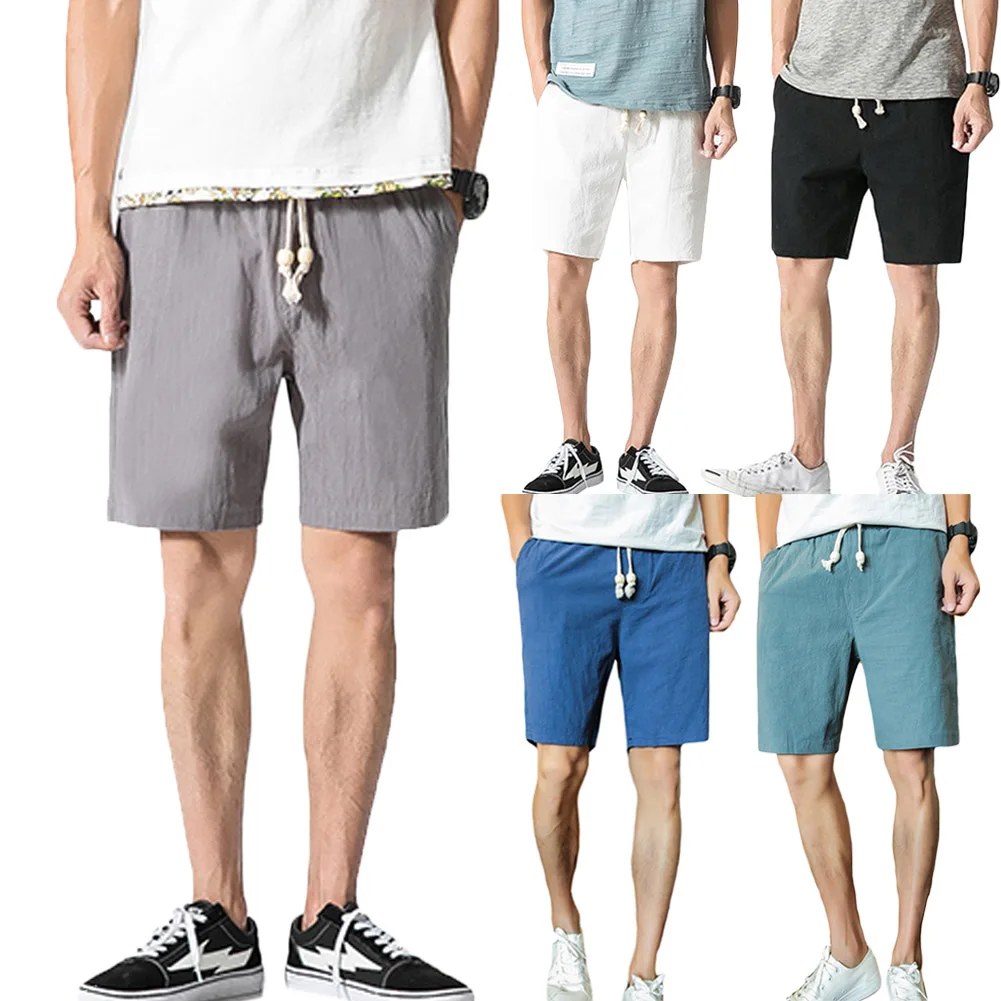 

2020 New Modish Shorts Men Summer Solid Thin Beach Trousers Casual Sports Short Pants Streetwear Homme Baggy Pockets Cargo