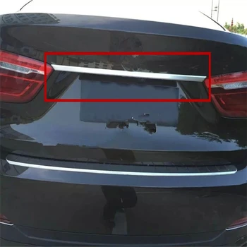 

WELKINRY car auto cover For BMW X6 F16 2015 2016 2017 stainless steel rear tail box gate back door trunk boot trim