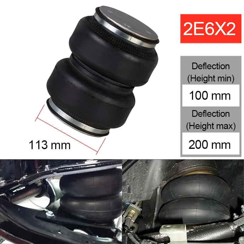 

Air Ride Suspension Double Convolute Rubber Air Spring/Air Bag Shock Absorber 2E6X2 Professional Modified Car Accessories