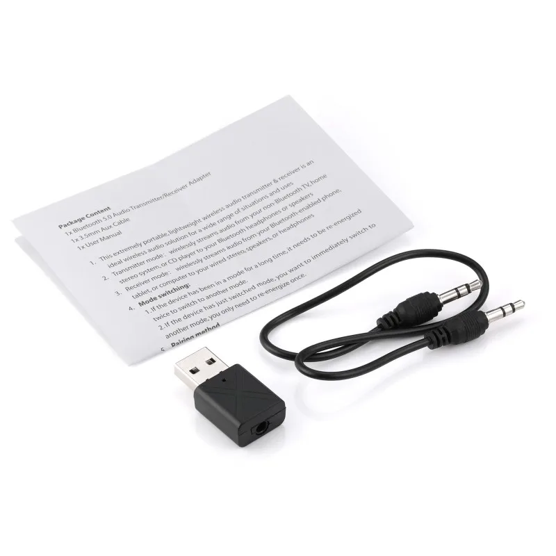 Bluetooth 5 0 аудио приемник передатчик мини стерео автомобильный комплект AUX RCA USB
