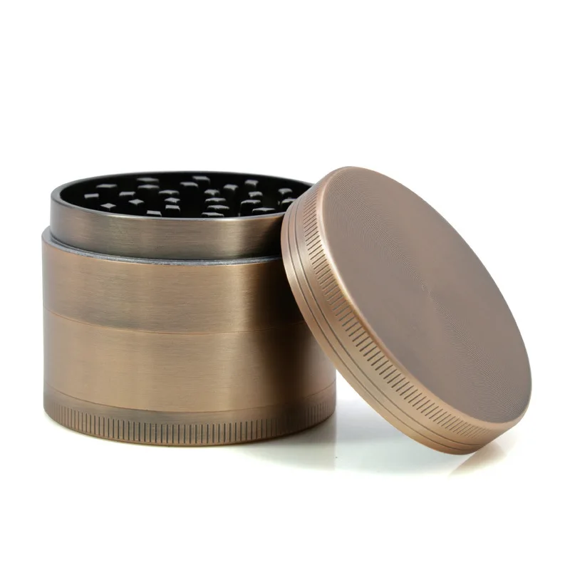 

Zinc Alloy Four-layer Diameter 50MM Bronze Smoker Herb Grinder Weed Accessories