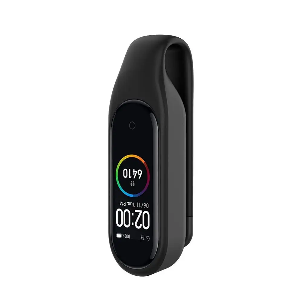 Силиконовый ремешок на запястье с застежкой зажим для Mi Band 4 3 Xiaomi браслет