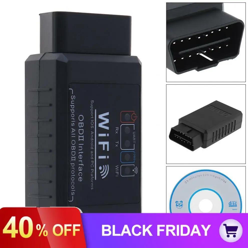 12V ELM327 Wi-Fi V 1,5 для детектора неисправностей автомобиля читатель кода диагностический инструмент для IOS и Android Системы