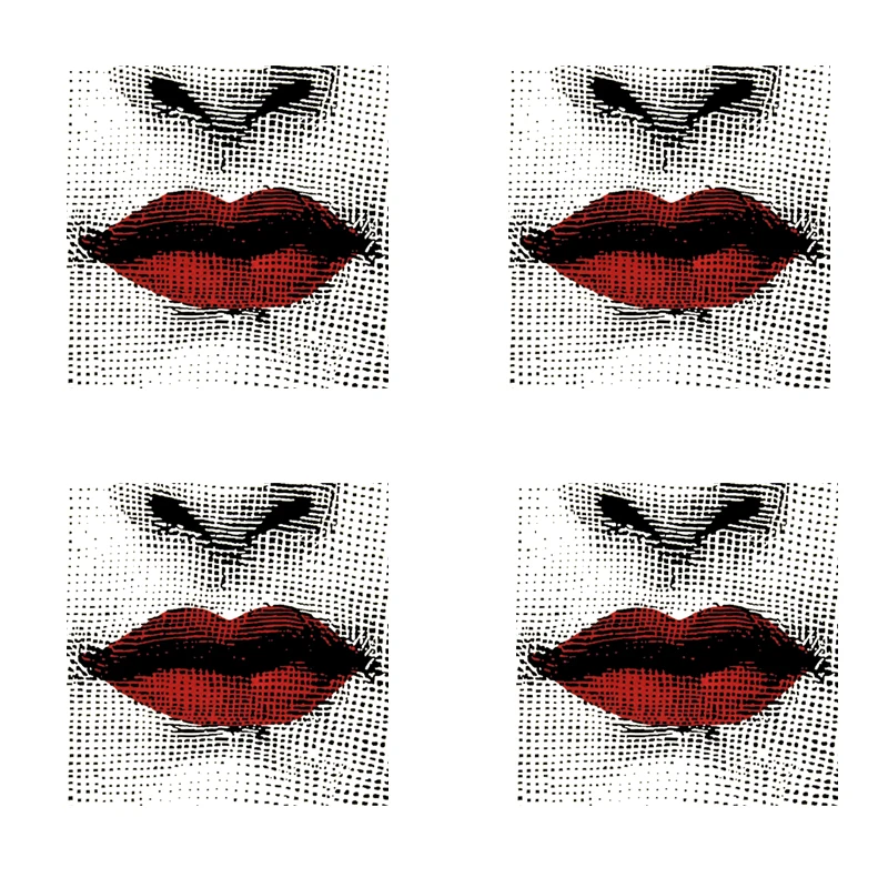 Fornasetti Coasters Insulation Mat Wooden Pad Coffee Coasters Classical Square Tea Coaster Artistic Cup Pads Gift for Friend - Цвет: 20