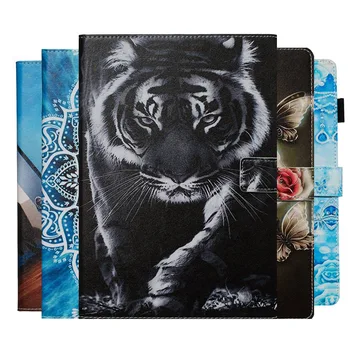 

3D Cat Tiger Printed PU Leather Case for New Samsung Galaxy Tab S6 10.5 2019 SM-T865 SM-T860 Tablet Protective Case