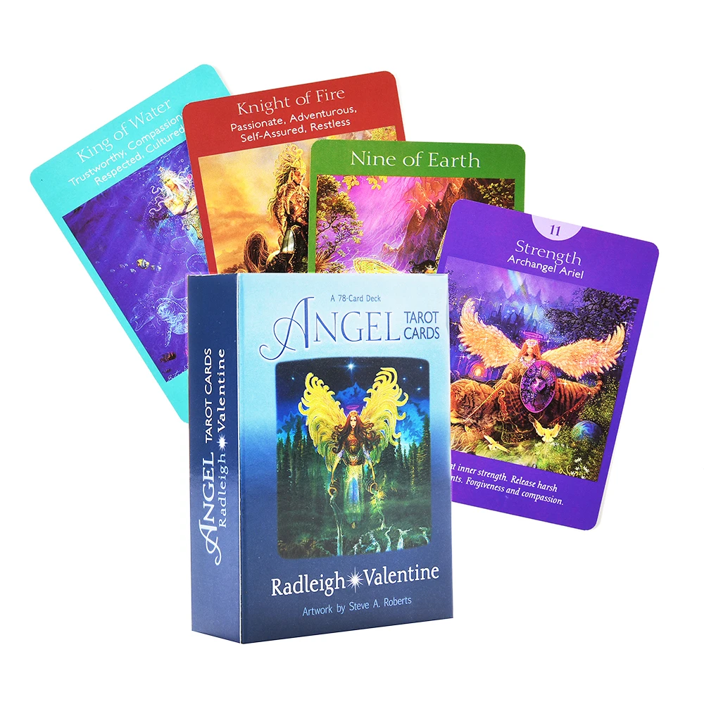 The Wild Unknown Animal Spirit сообщения настольная игра колода Tarot Oracles карты коллекция ведьма Guanrdian Ангел стимпанк фонтан - Цвет: angel tarot