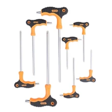 8 Pieces T-Handle Torx Key Wrench Torx End Key Wrench Spanner Hand Tool Set 10mm-50mm for Auto Bike Motorcycle Repair