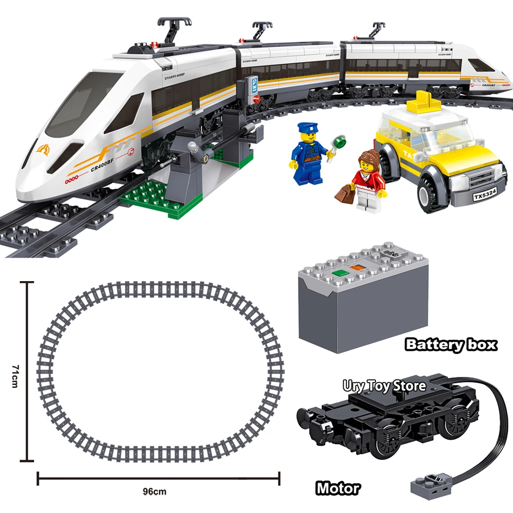 Qunlong 0307 Technic серия поезд батарея электродвигатель мини фигурки развивающие строительные блоки игрушки для детей