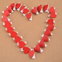 100 pièces/paquet Mini coeur amour vêtements en bois Photo papier épingle à linge artisanat Clips de carte postale décoration de mariage à domicile