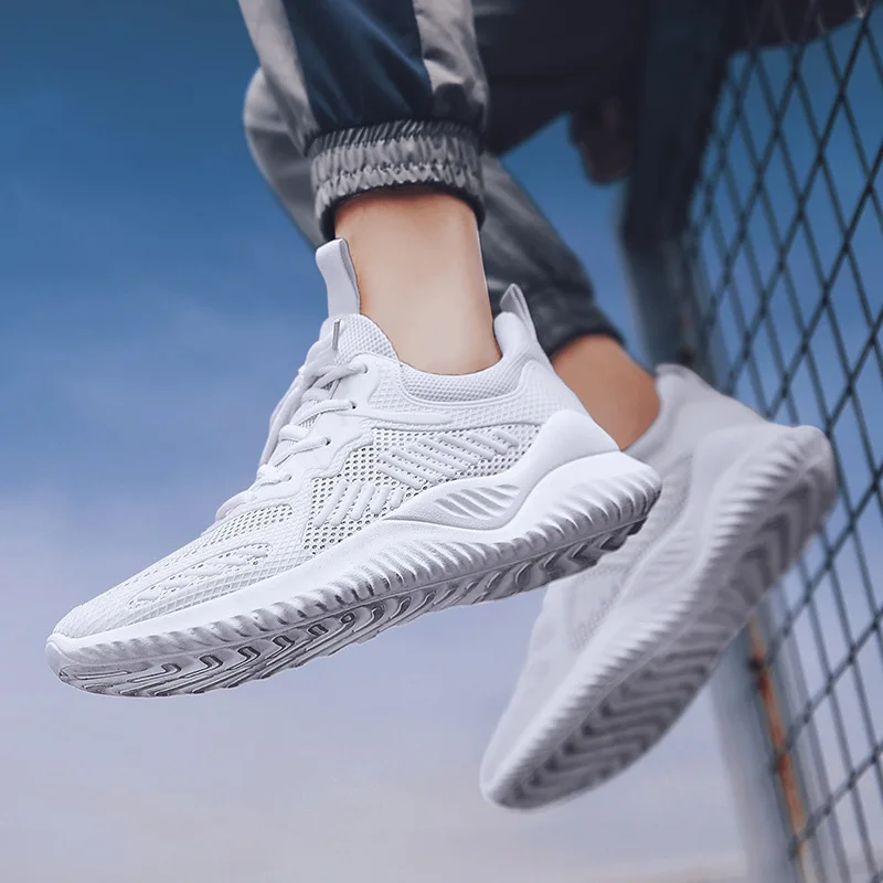 

MEN'S SHOES Summer Punched Sheet Surface Running Sports Footwear White Shoes Mesh Shoes Thin Korean-style Trendy Shoes