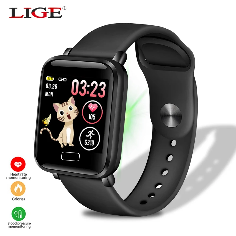 

2019LIGE Newest Men Women Smart Watch Health Monitor Heart rate/Blood Pressure/Pedometer Bluetooth Waterproof Sports Bracelet