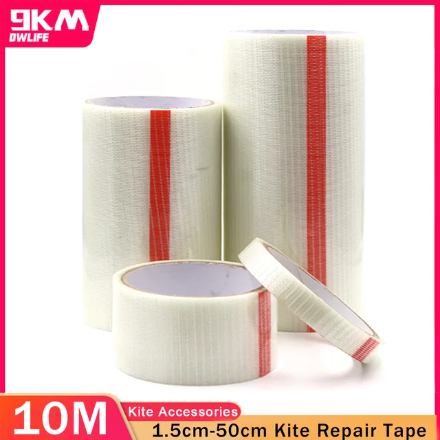 Kite Ripstop Repair Tape Patch 5cm-50cm Waterproof High Stickiness Translucent for Sail Spinnaker Paragliders Awnings Tents 1