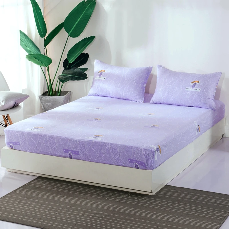 Хлопок Простыня Кровать Матрас покрытие кровати с эластичной лентой машина защитная подушка для кровати матрас протектор без наволочки - Цвет: Color1