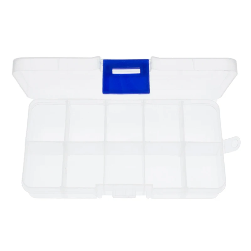 10 Grid can be remov transparent plastic small box kit storage box jewelry jewelry box electronic components parts finishing bo 10 Grid can be remov transparent plastic small box kit storage box jewelry jewelry box electronic components parts finishing bo