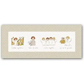 

Cuadriman | Prayer Box Vera Greca Four Corners-Finished on Canvas Little Mole Beige-60x25 cm