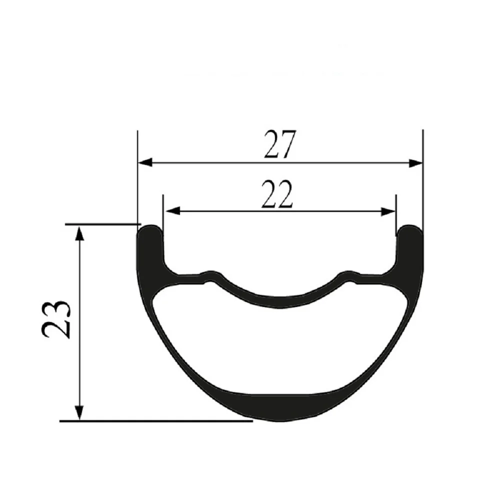 29er DH AM XC Enduro горный велосипед карбоновый обод 24 27 30 35 40 50 мм ширина Асимметричная бескамерная готовая диски для MTB колес - Цвет: 27x23mmXC 1piece