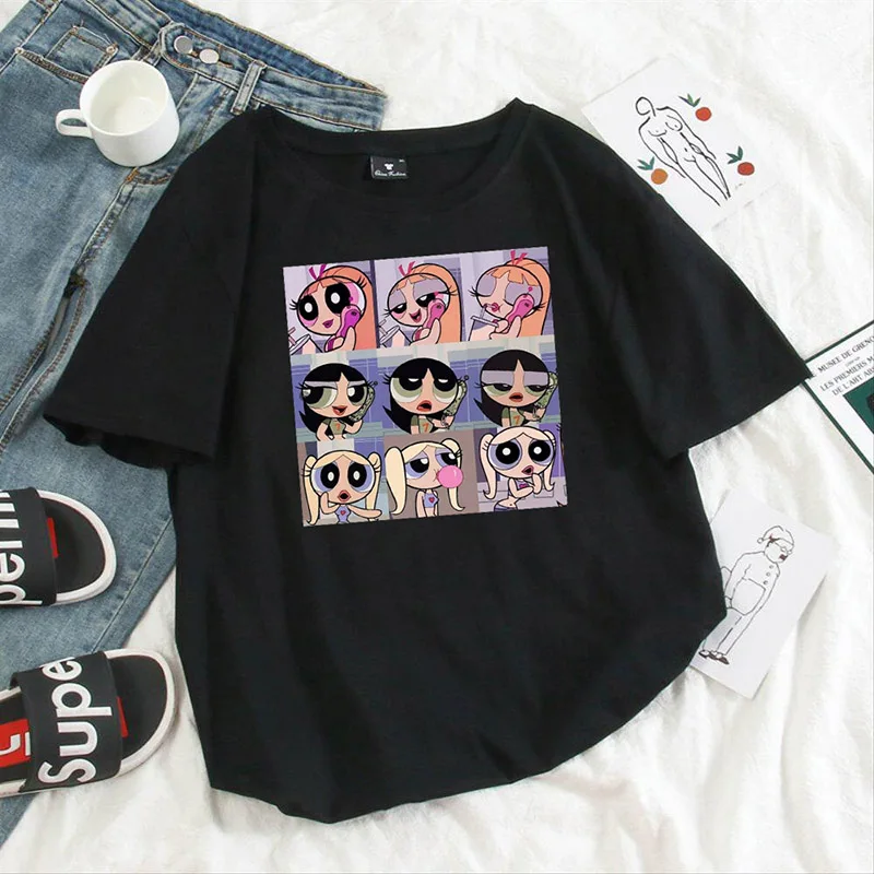 Harajuku Women T-shirts New 2020 Summer Funny Letter Print Hip Hop Loose T-shirt Girls Student Streetwear Casual Lady Tops Tees
